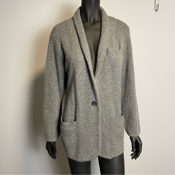 🐑 J CREW / merino wool alpaca chacon knit cardigan m - Picture 1 of 10
